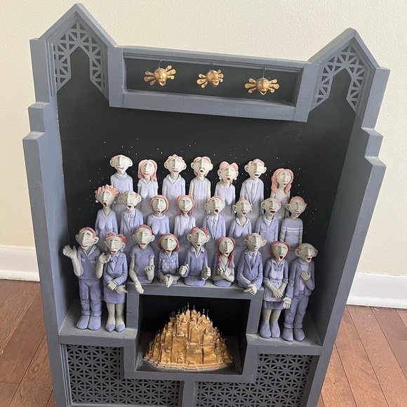 Gray and Gold Decorative Art Piece